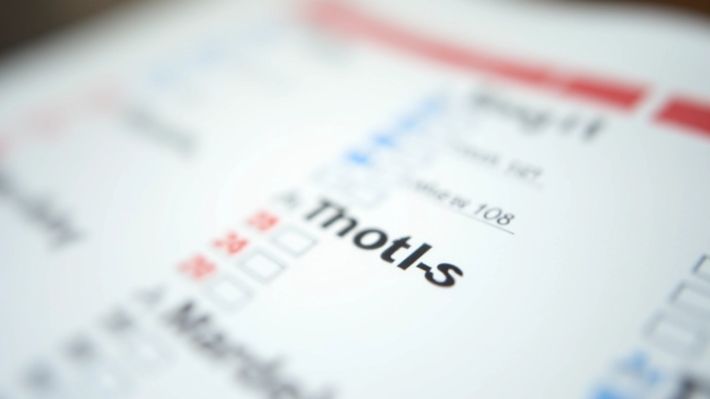 Calendrier affichant les quatre trimestres avec des dates surlignées en rouge pour les délais de déclaration