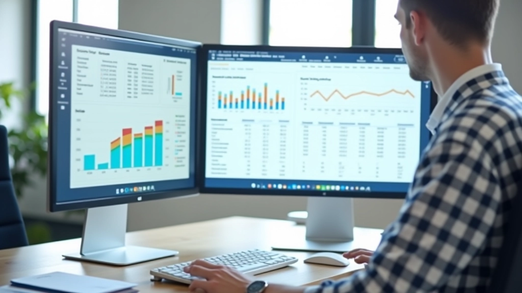 Tableau de bord financier montrant les comptes séparés avec des graphiques clairs